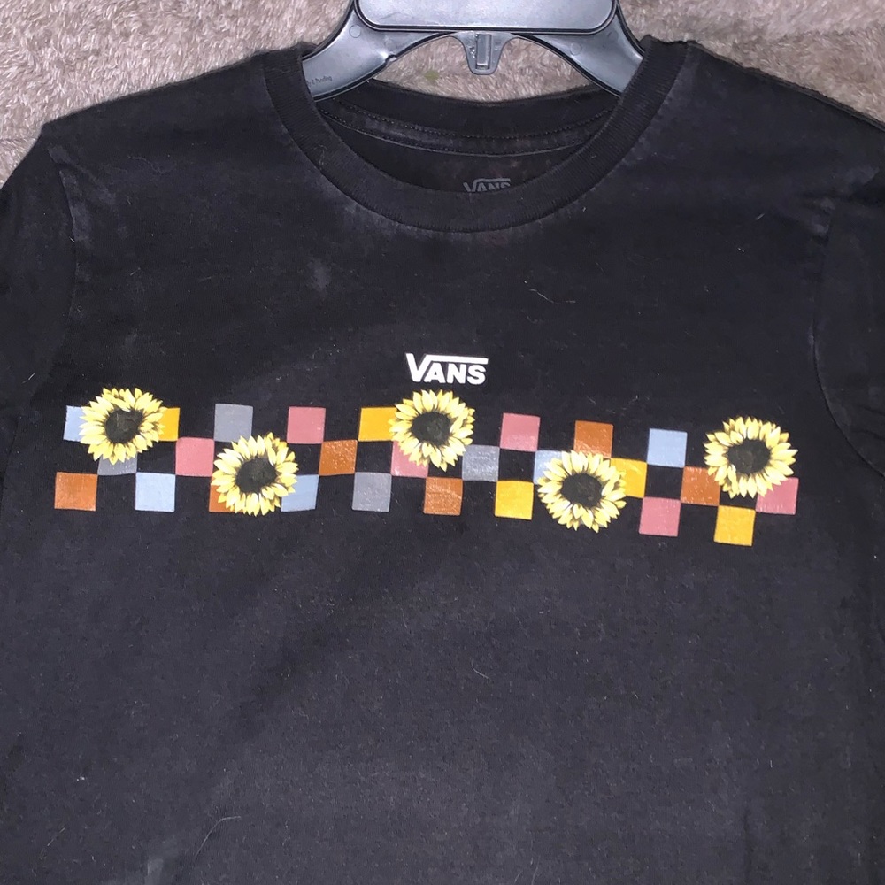 Black Vans sunflower t-shirt